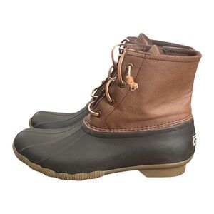 Sperry Syren Gulf Fleece-Lined Duck Boots in Brown Women’s 9.5